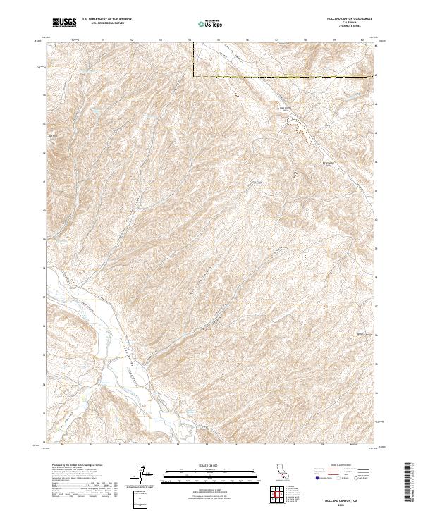 USGS Topographic Map – Holland Canyon