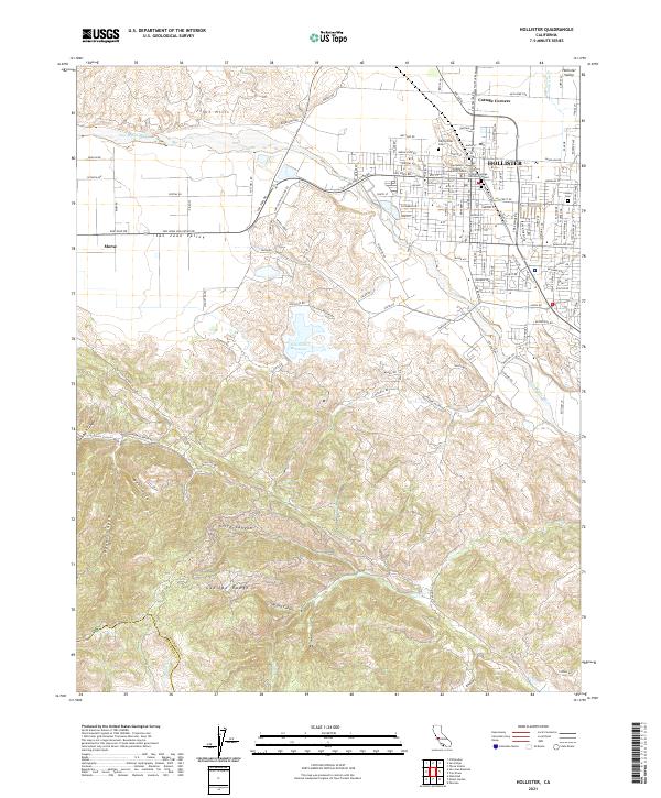 USGS Topographic Map – Hollister
