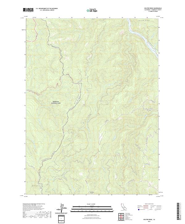 USGS Topographic Map – Holter Ridge