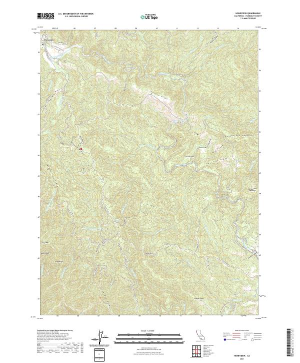 USGS Topographic Map – Honeydew