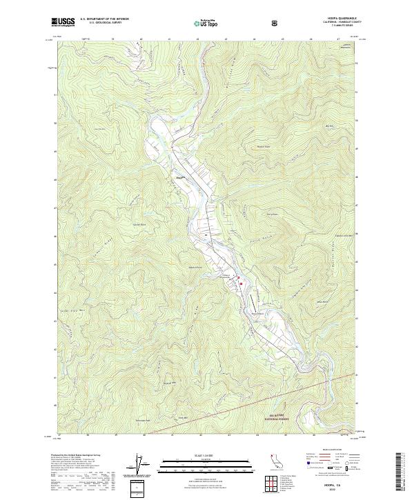 USGS Topographic Map – Hoopa