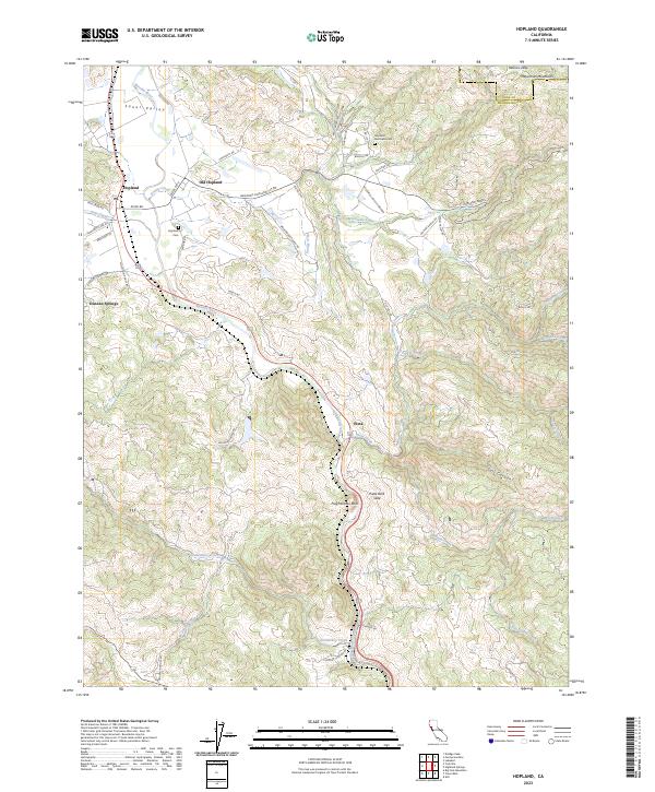 USGS Topographic Map – Hopland