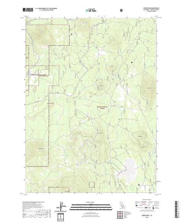 USGS Topographic Map – Horse Peak