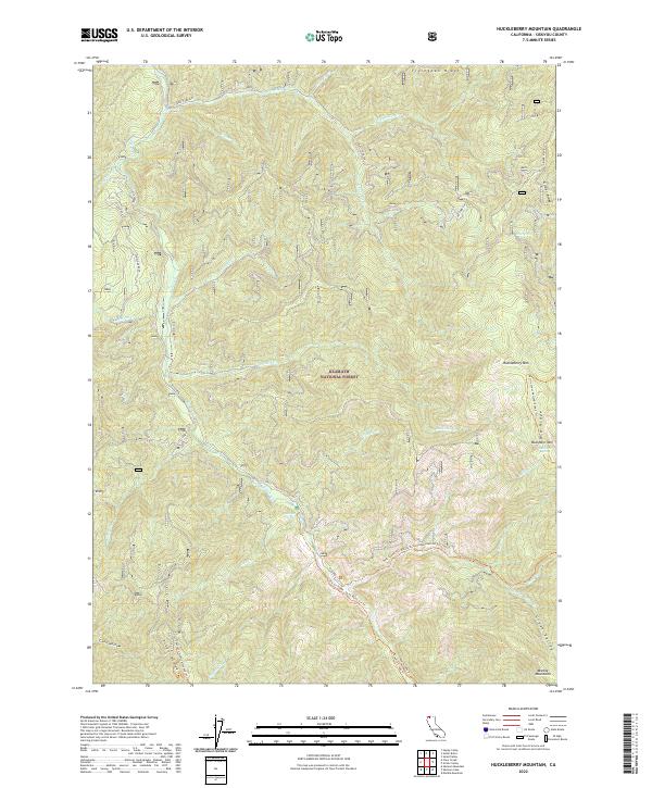 USGS Topographic Map – Huckleberry Mountain
