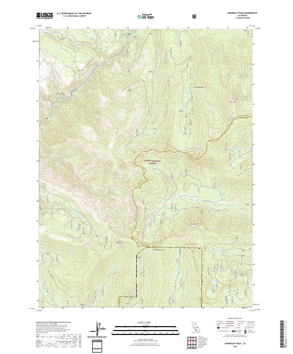 USGS Topographic Map – Humboldt Peak