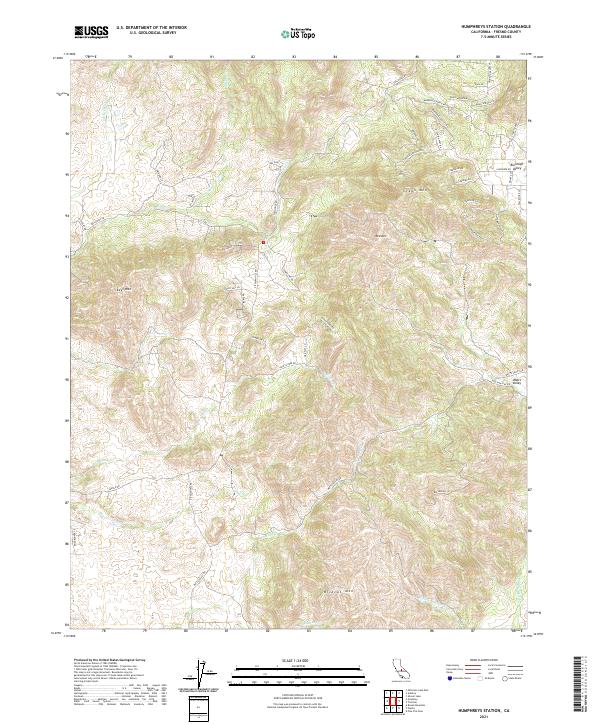 USGS Topographic Map – Humphreys Station