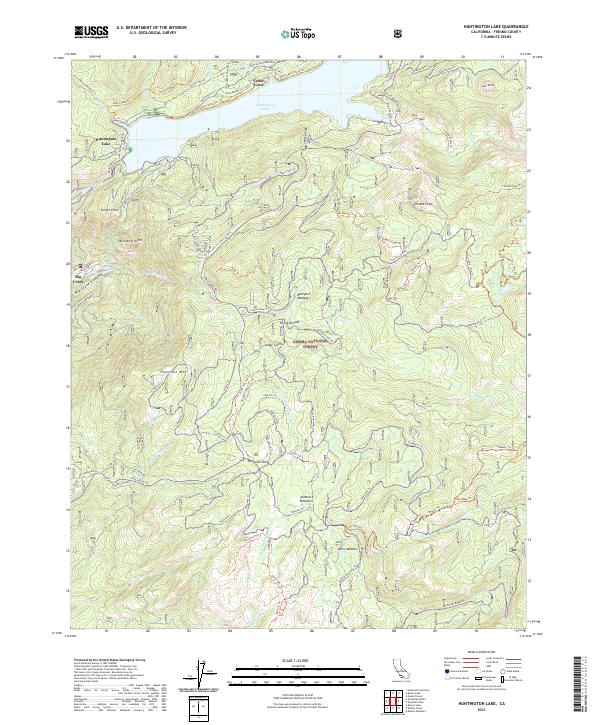 USGS Topographic Map – Huntington Lake