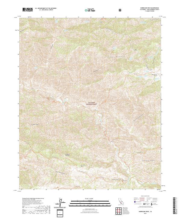 USGS Topographic Map – Hurricane Deck