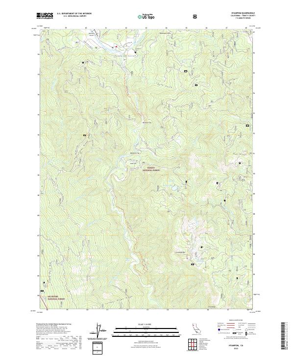 USGS Topographic Map – Hyampom
