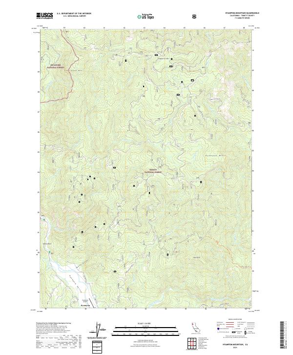 USGS Topographic Map – Hyampom Mountain