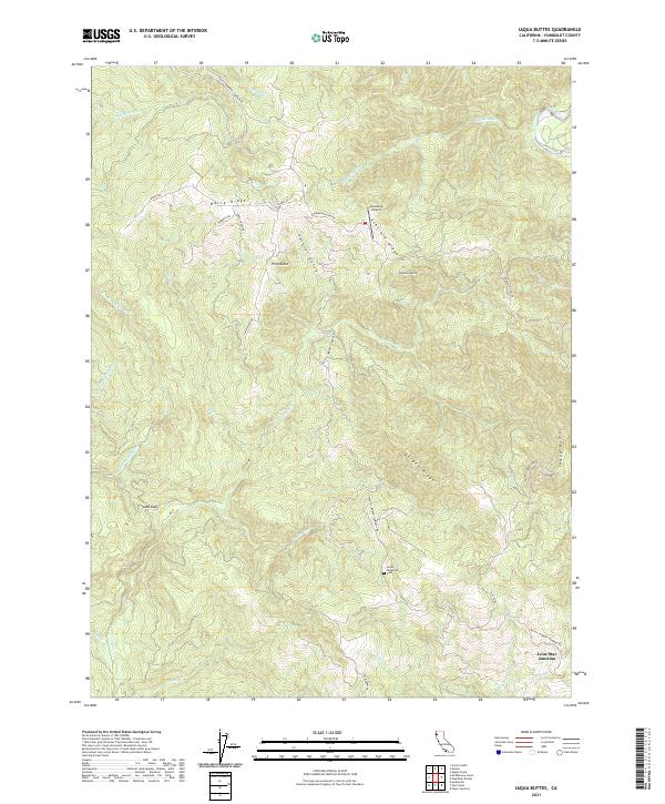 USGS Topographic Map – Iaqua Buttes