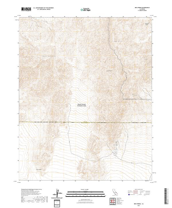 USGS Topographic Map – Ibex Spring