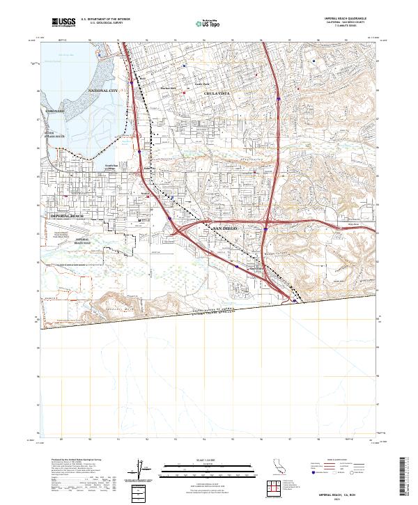 USGS Topographic Map – Imperial Beach