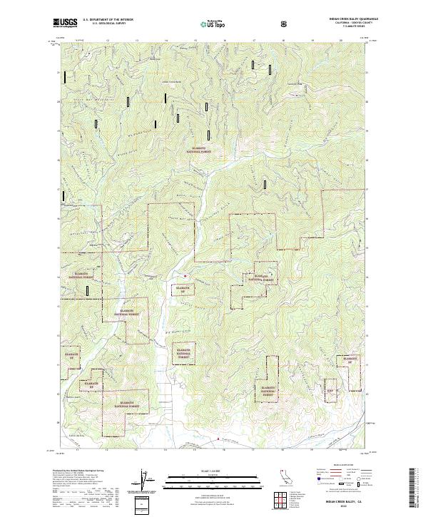 USGS Topographic Map – Indian Creek Baldy