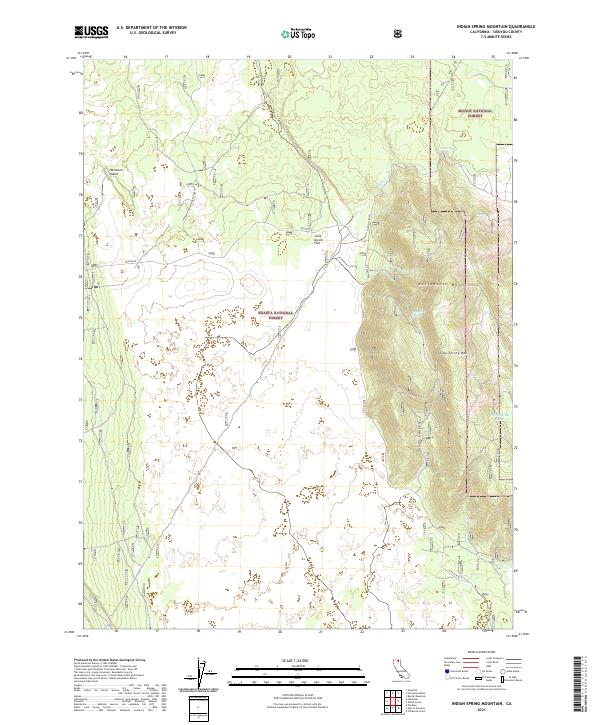 USGS Topographic Map – Indian Spring Mountain