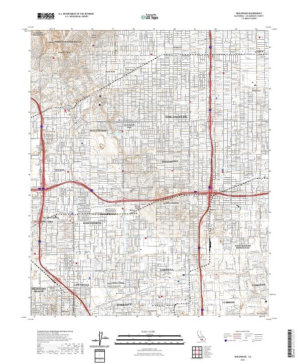 USGS Topographic Map – Inglewood