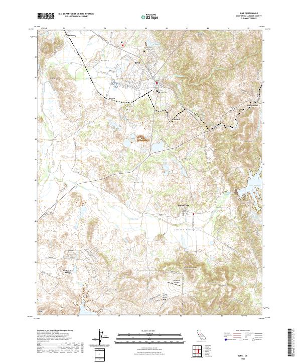 USGS Topographic Map – Ione