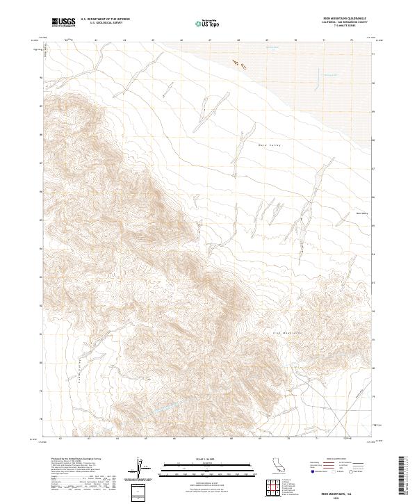 USGS Topographic Map – Iron Mountains