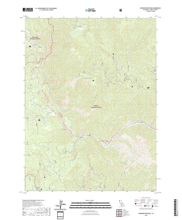 USGS Topographic Map – Ironside Mountain