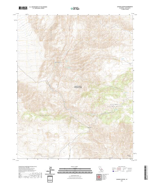 USGS Topographic Map – Jackass Canyon