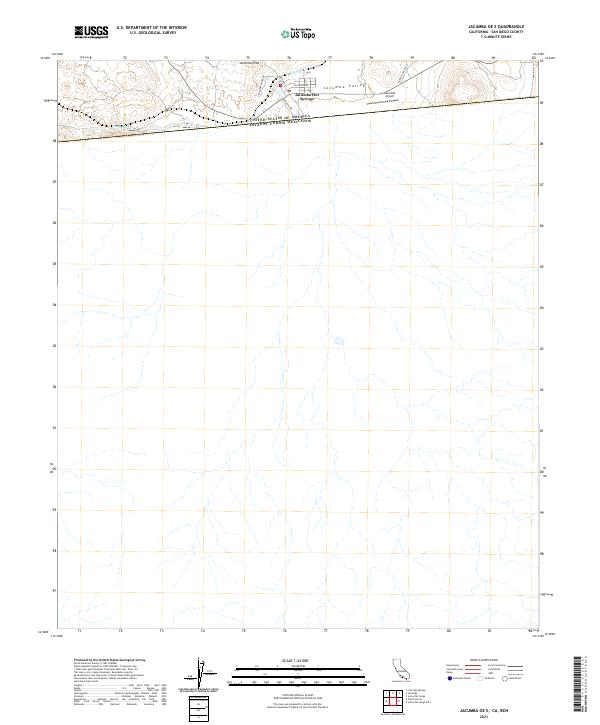 USGS Topographic Map – Jacumba OE S