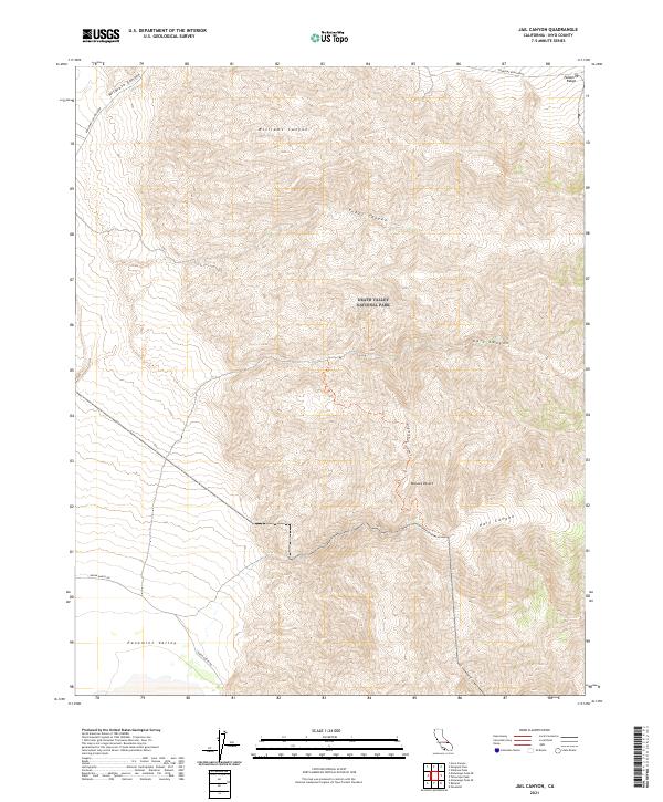 USGS Topographic Map – Jail Canyon