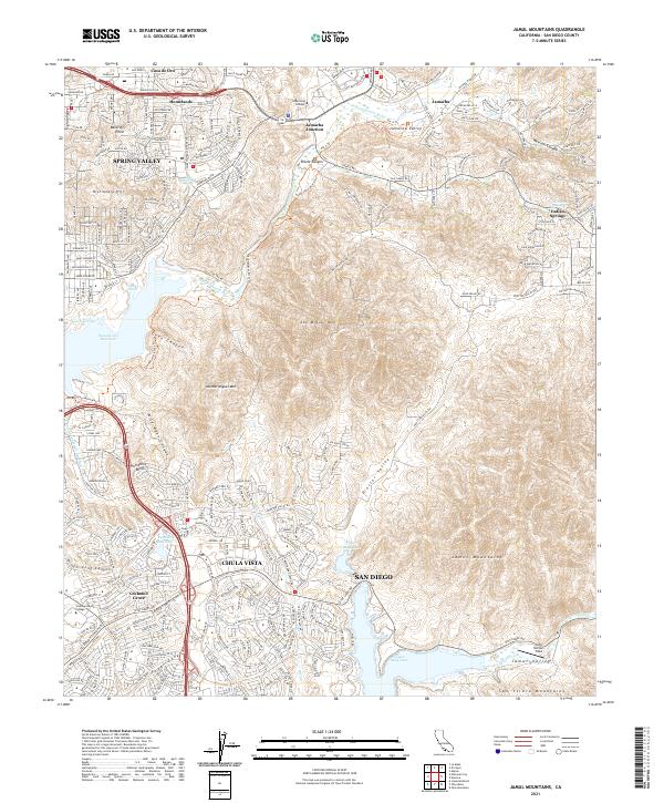 USGS Topographic Map – Jamul Mountains