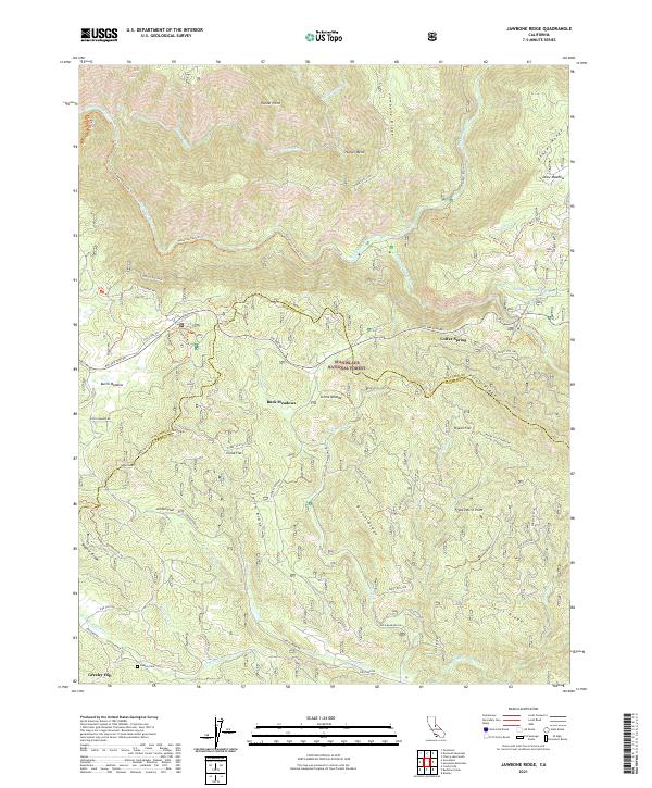 USGS Topographic Map – Jawbone Ridge