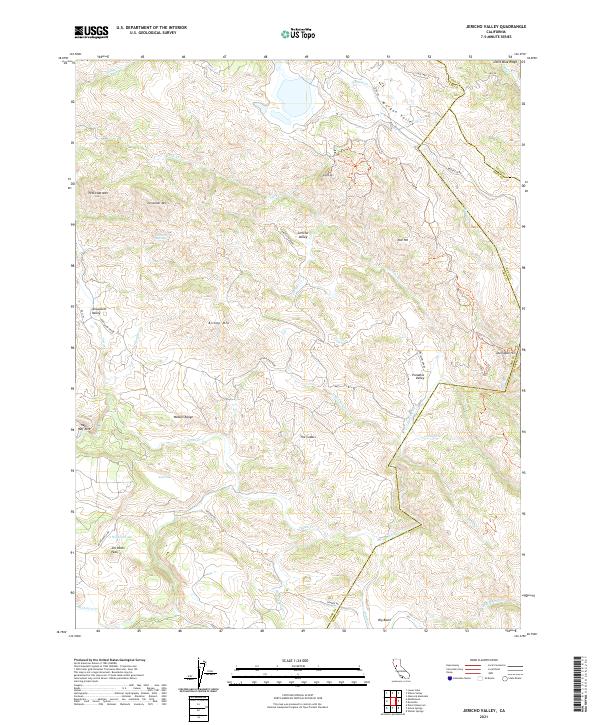 USGS Topographic Map – Jericho Valley
