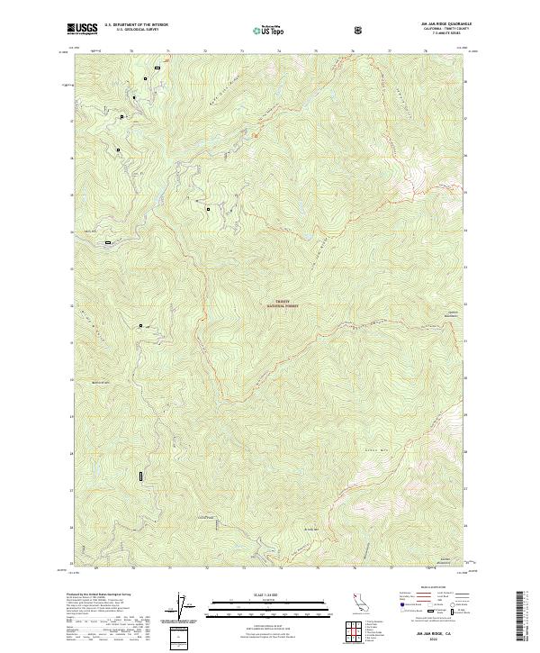 USGS Topographic Map – Jim Jam Ridge