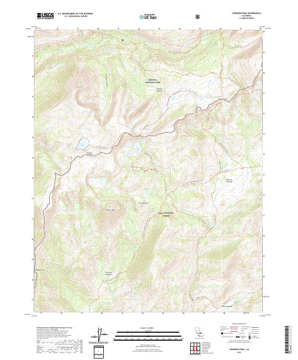 USGS Topographic Map – Johnson Peak