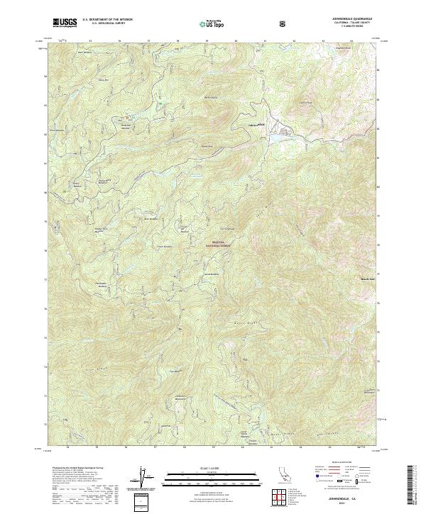 USGS Topographic Map – Johnsondale