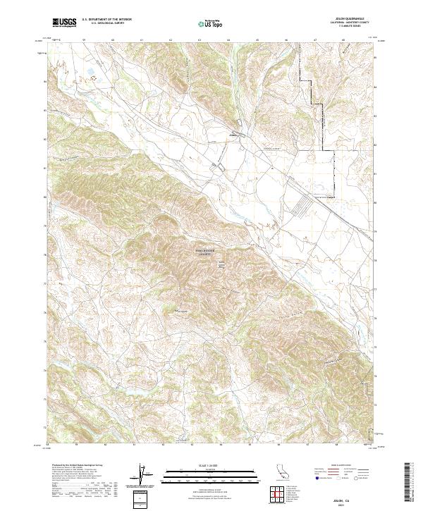 USGS Topographic Map – Jolon