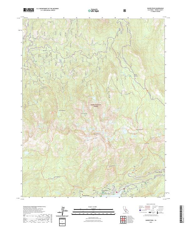 USGS Topographic Map – Kaiser Peak