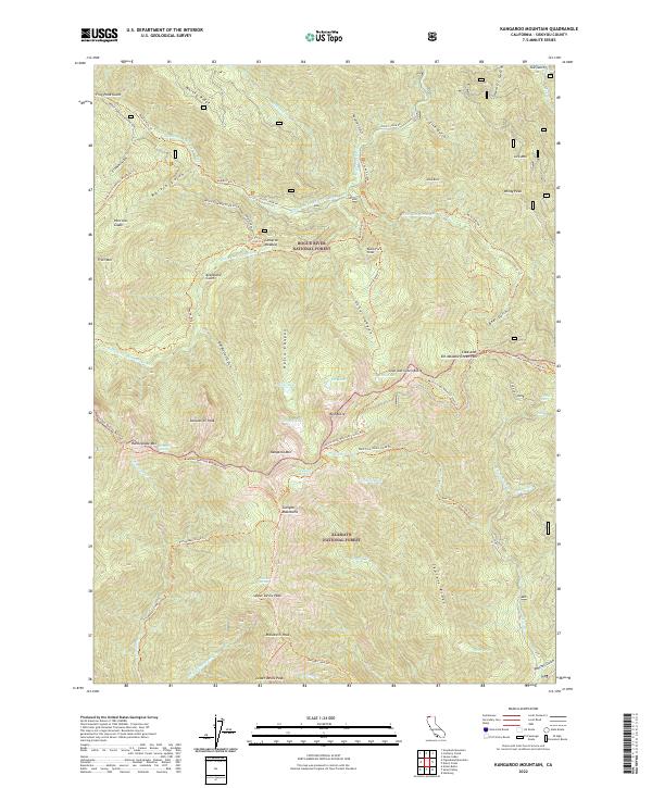 USGS Topographic Map – Kangaroo Mountain