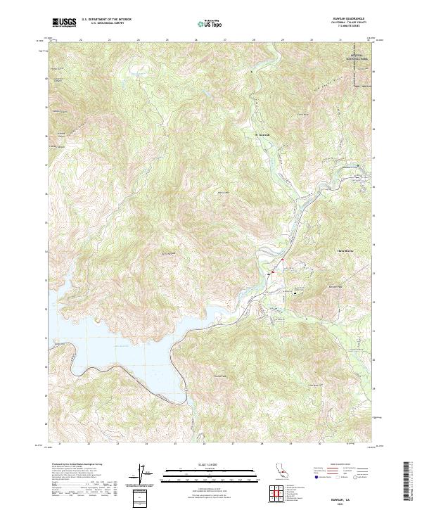 USGS Topographic Map – Kaweah