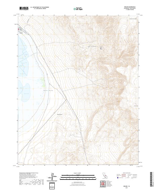 USGS Topographic Map – Keeler