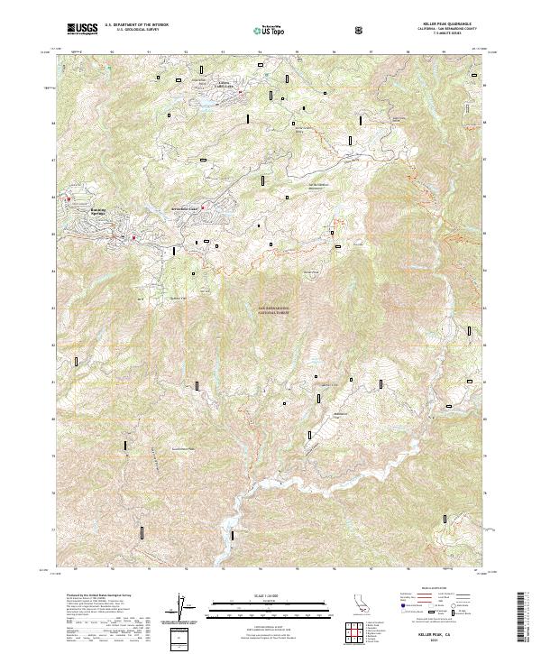 USGS Topographic Map – Keller Peak