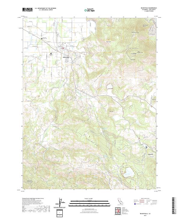 USGS Topographic Map – Kelseyville