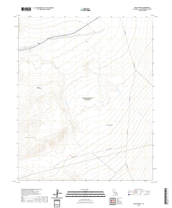 USGS Topographic Map – Kelso Dunes