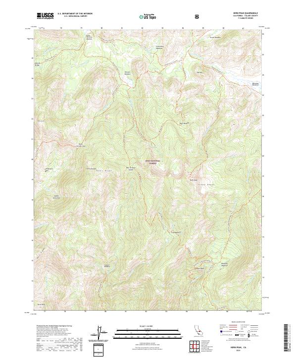 USGS Topographic Map – Kern Peak