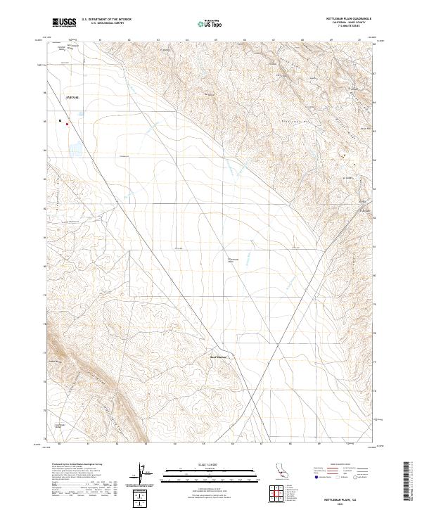 USGS Topographic Map – Kettleman Plain