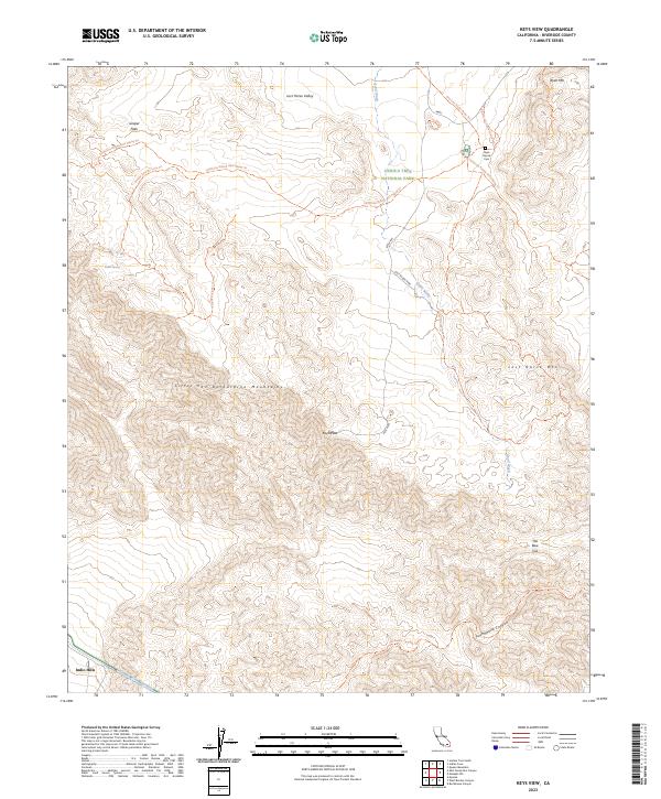 USGS Topographic Map – Keys View