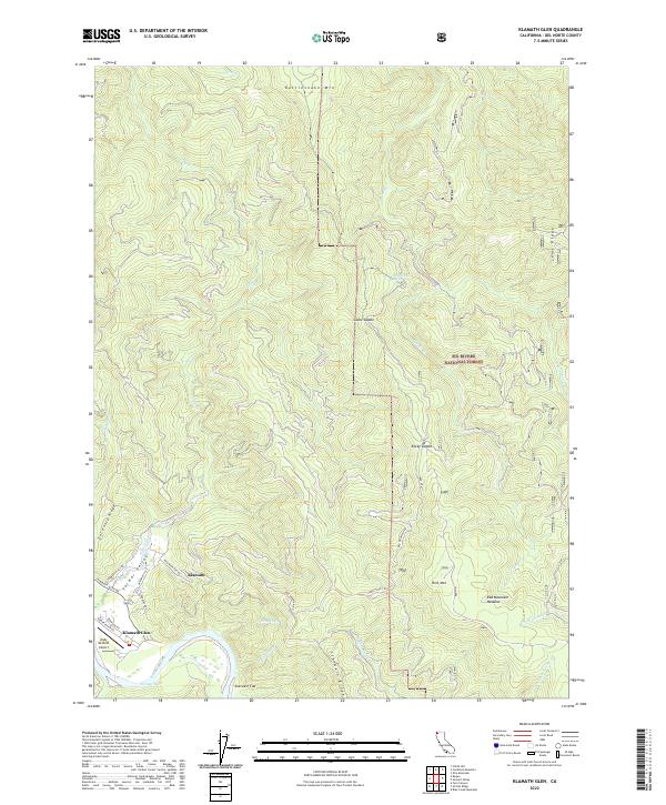 USGS Topographic Map – Klamath Glen