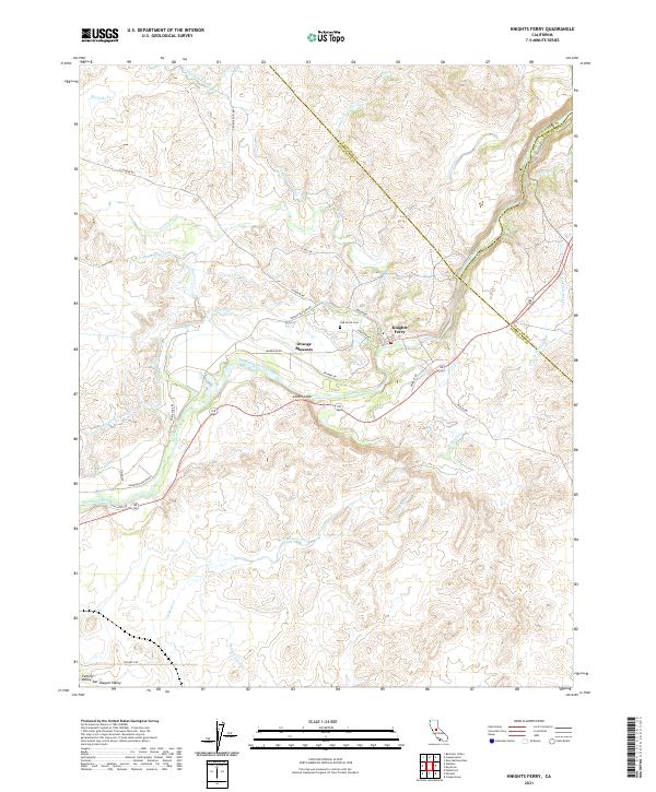USGS Topographic Map – Knights Ferry