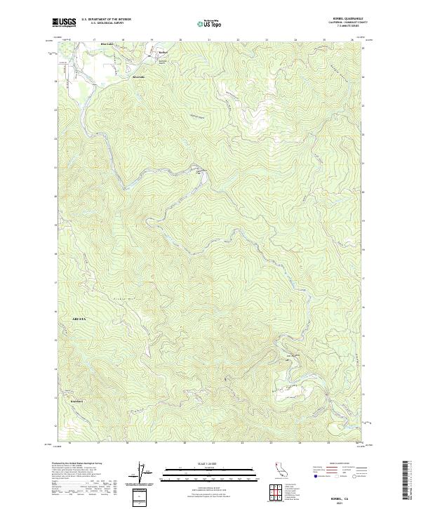 USGS Topographic Map – Korbel