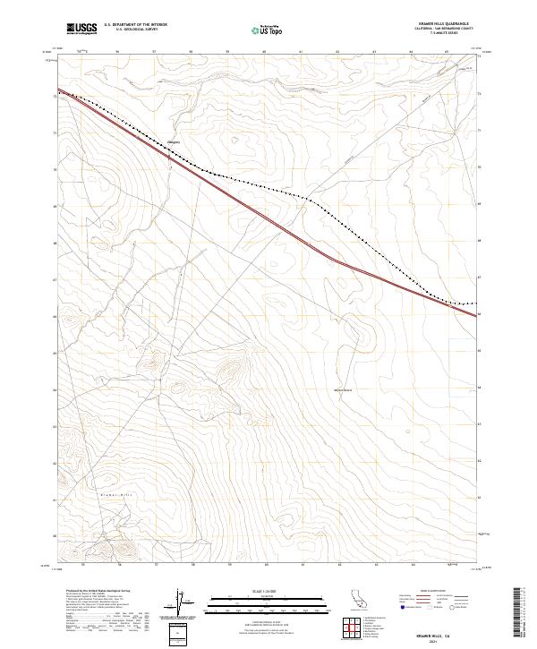 USGS Topographic Map – Kramer Hills