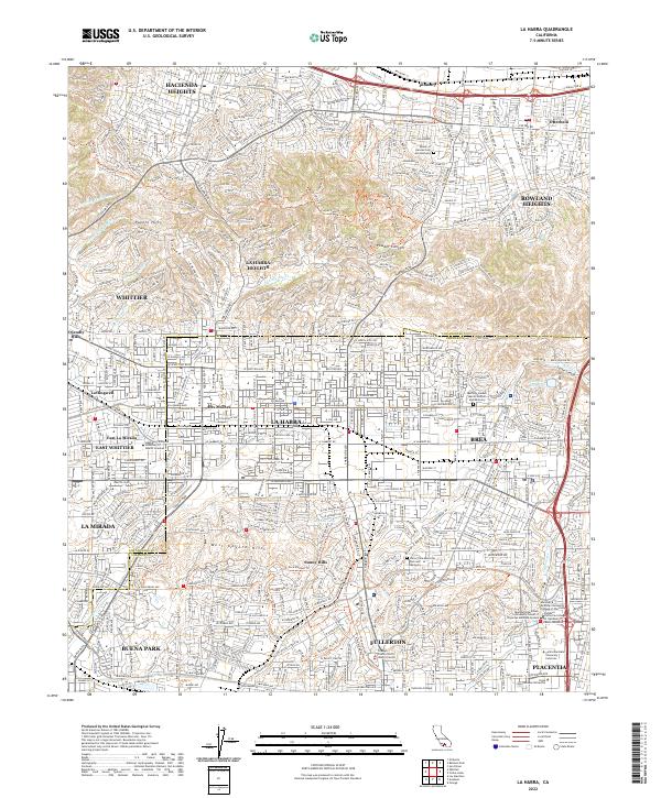 USGS Topographic Map – La Habra