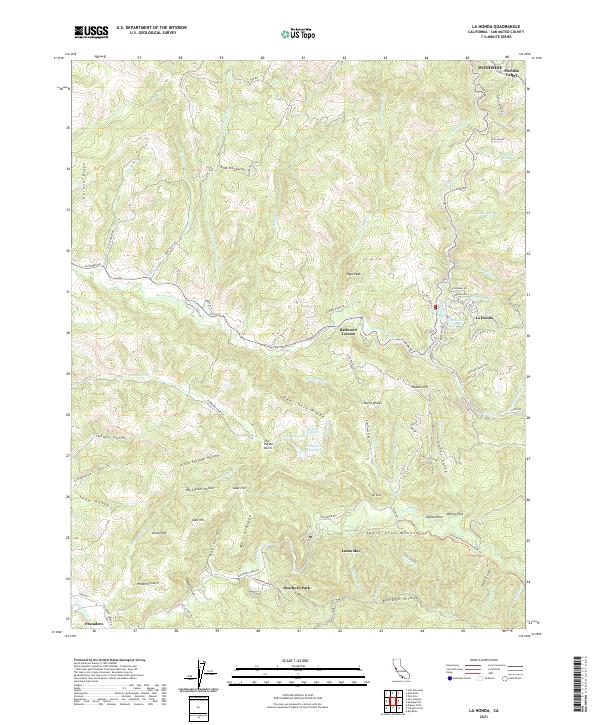 USGS Topographic Map – La Honda
