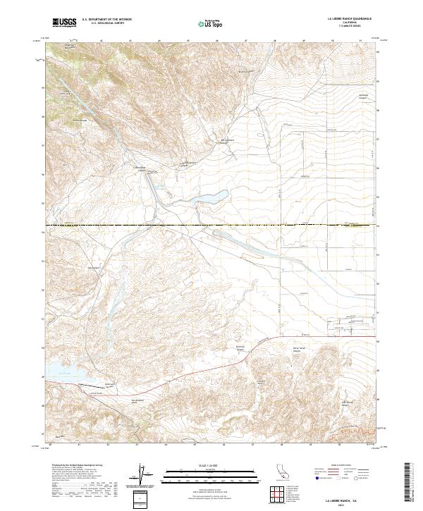 USGS Topographic Map – La Liebre Ranch